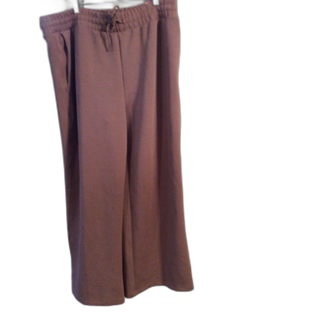 New NWT Wide Leg Pants Soft Brown Plus XXL Women's High Rise